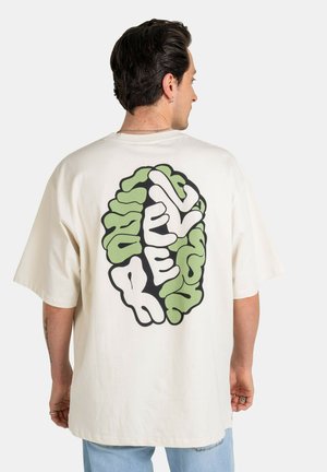 BRAIN - Print T-shirt - oatmeal