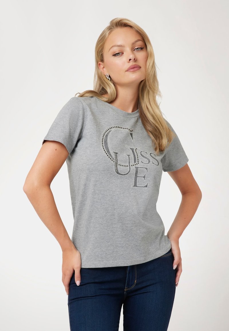 Guess STUDDED - T-shirt con stampa - grau