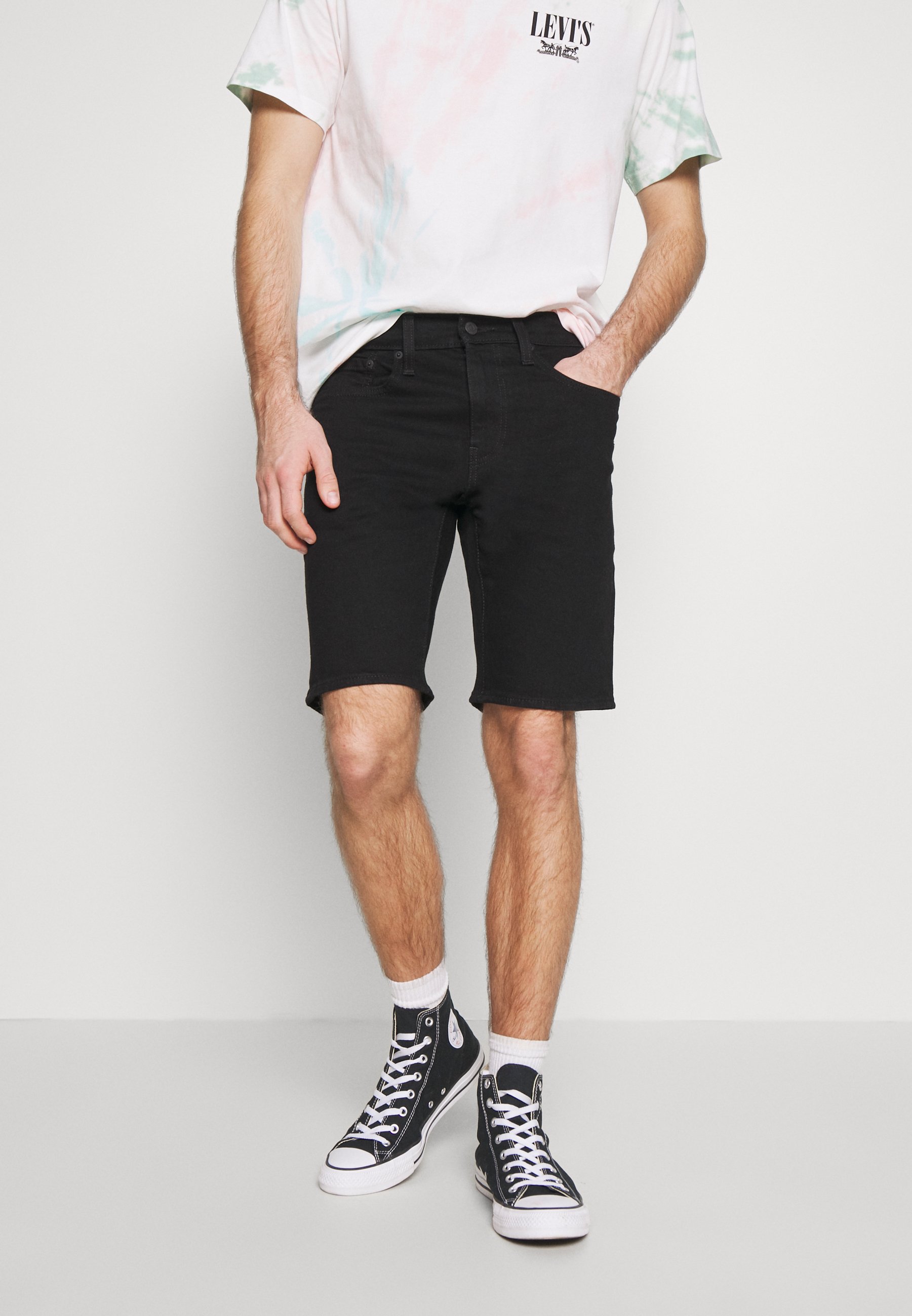 levis 502 shorts black