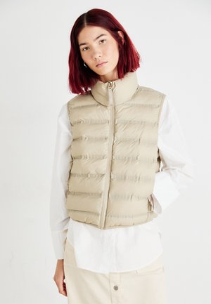 ONLY ONLKESSA SEAMLESS QUILT WAISTCOAT - Waistcoat - beige