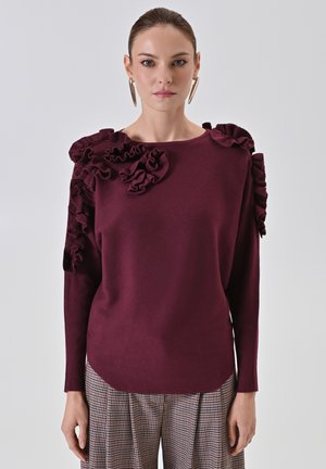 CON SCOLLO - Maglione - red
