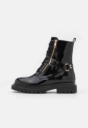 Lace-up ankle boots - black