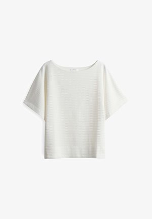 OPUS, KURZARM SUPPI - Basic T-shirt - milk