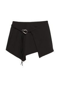 WITH BUCKLE - PAREO  - A-lijn rok - black