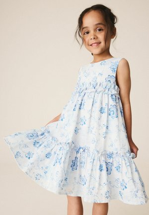 Next, TIERED SMOCK DRESS - Hverdagskjole - blue and white floral