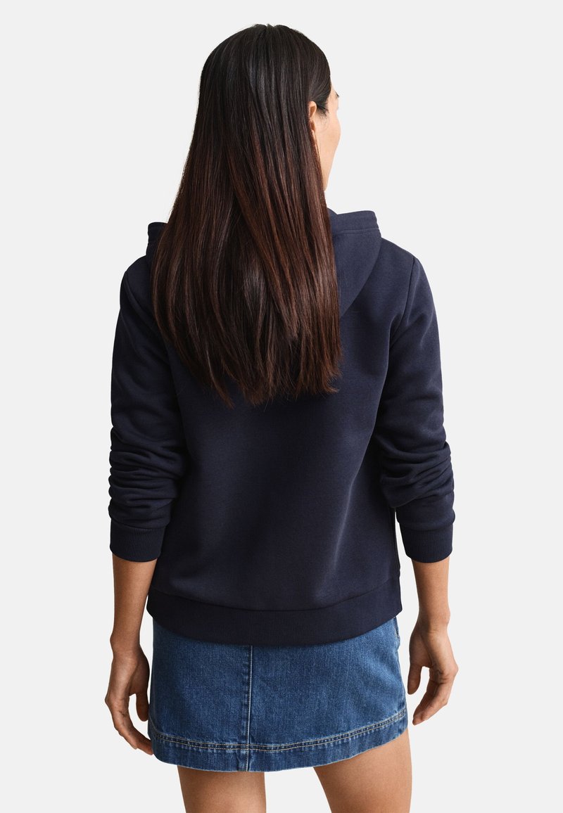 GANT Mikina na zip - evening blue