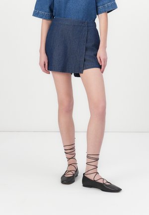ONLALBERTA SKORT - Omslagsskjørt - dark blue denim