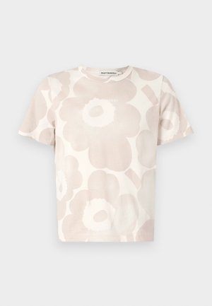 Marimekko ERNA AKVARELLI UNIKKO UNISEX - Print T-shirt - off white/beige