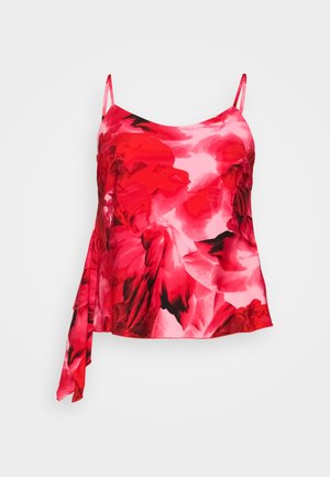 ONLY Carmakoma, CARROSAL STRAP FRILL  - Top - high risk red
