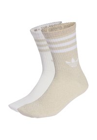 adidas Originals 3S GLITTER CR 2PACK - Ponožky - ice gold met white