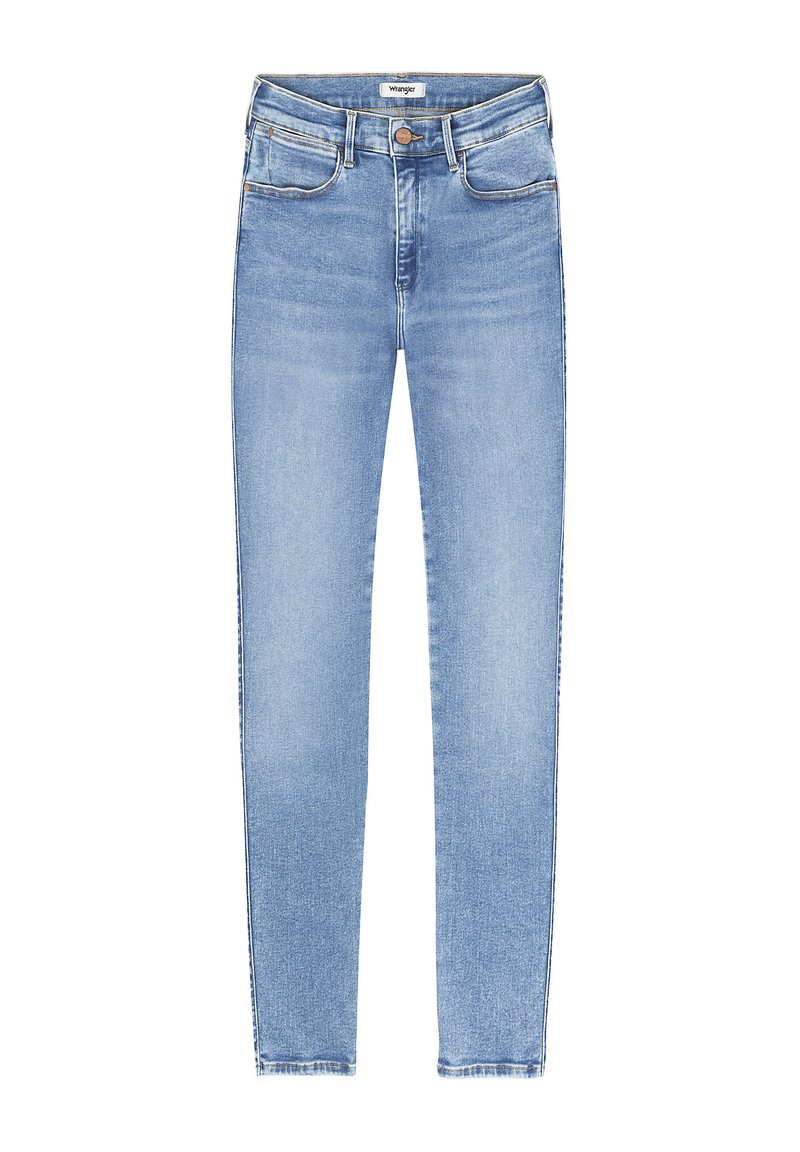 Wrangler Jeans Skinny Fit blauw denim/bluedenim