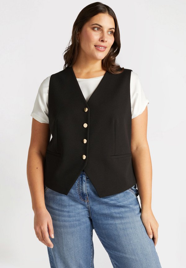 CON BOTTONI - Weste - nero