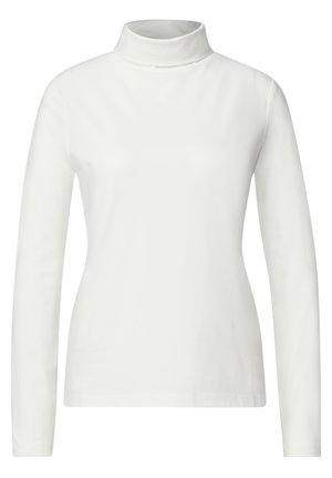 Street One, LANGARM SHIRT IN UNIFARBE MIT ROLLKRAGEN - T-shirt à manches longues - off white