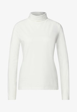 Street One, LANGARM SHIRT IN UNIFARBE MIT ROLLKRAGEN - T-shirt à manches longues - off white
