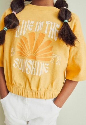 SUNSHINE GRAPHIC BOXY - Pikkade varrukatega topp - yellow