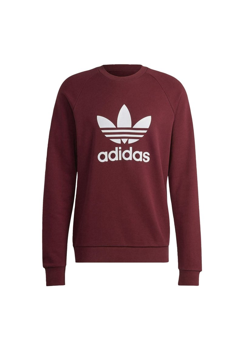 adidas Originals ADICOLOR CLASSICS TREFOIL CREWNECK - Sweatshirt - shadow  red/rot | Sweatshirts