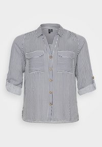 VMBUMPY SHIRT NEW - Blusa - snow white/india ink