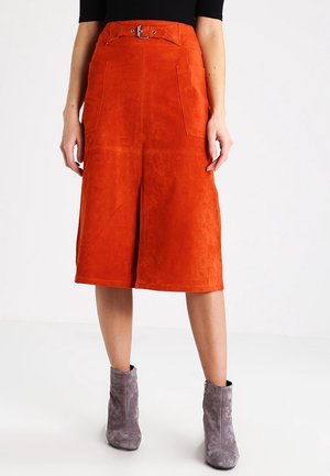 Falda de cuero - orange