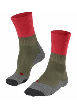 FALKE TK2 TREKKING - Sportsocken - thyme