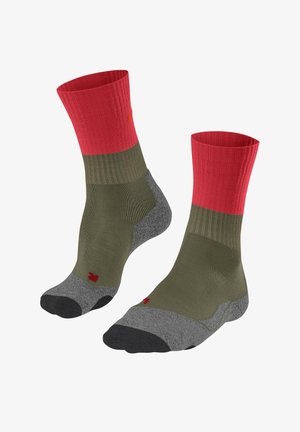FALKE TK2 TREKKING - Sportsocken - thyme