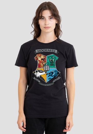 Cotton Soul, HARRY POTTER MOSAIC HOGWARTS SHIELD - T-Shirt print - black