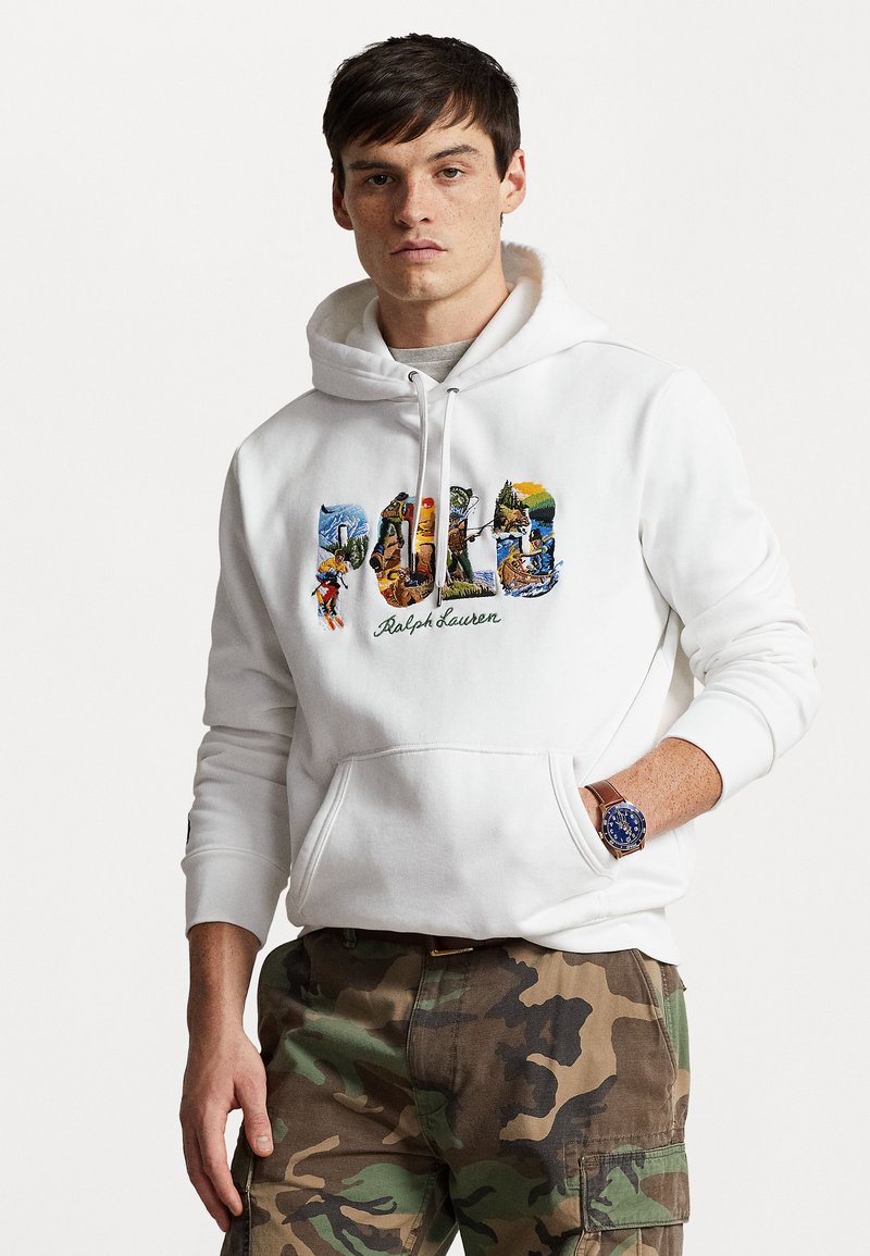 Polo Ralph Lauren - HOOD LONG SLEEVE - Hoodie - white, Vergroten