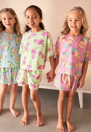 Next 3 PACK REGULAR FIT SET - Pidžaamakomplekt - pastel flamingo avocado pineapple
