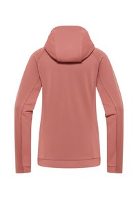 Hoodie mit langen Ärmeln in hellrosa mit strukturierter Oberfläche, slim fit und flacher Saumlinie. Keine sichtbaren Beschläge oder Akzente.