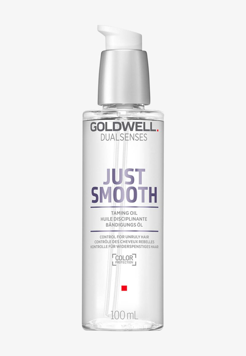 Goldwell Dualsenses Just Smooth taming oil fles met pomp, 100 ml, voor de controle van weerbarstig haar en kleurbehoud.