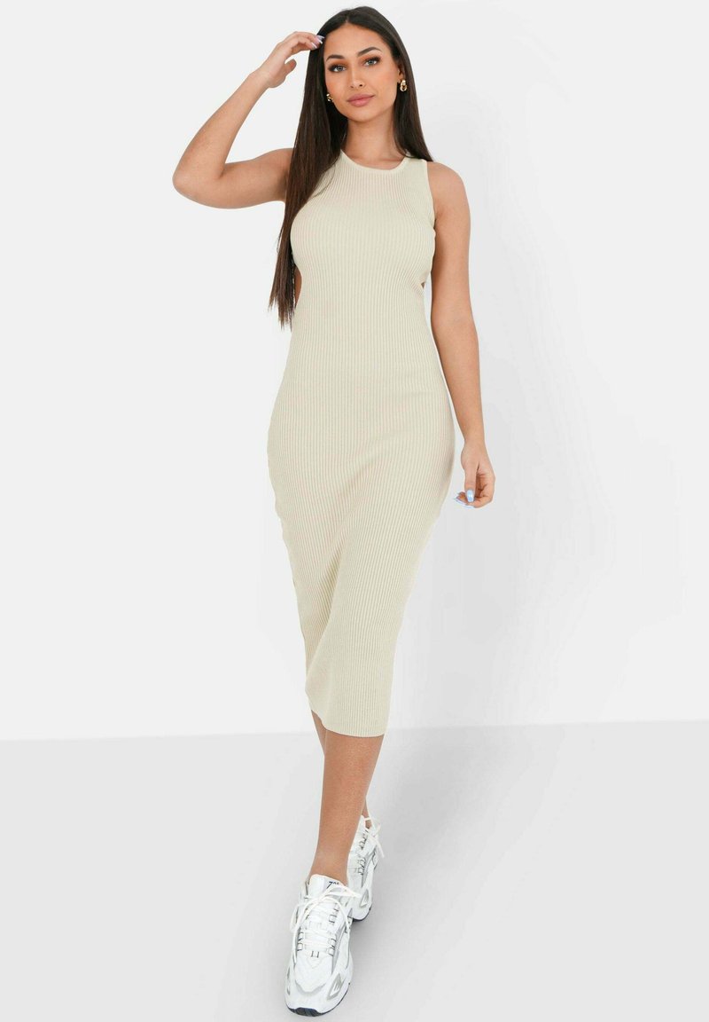 Sixth June Gebreide jurk beige