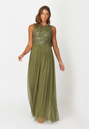 EMBELLISHED SEQUINS - Ballkleid - khaki