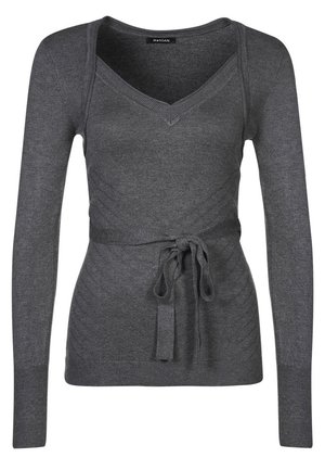 Maglione - mottled dark grey