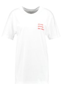 T-shirt Donna Mister Tee 'Never On Time' – Nera, Cotone, Manica Corta, Taglia L