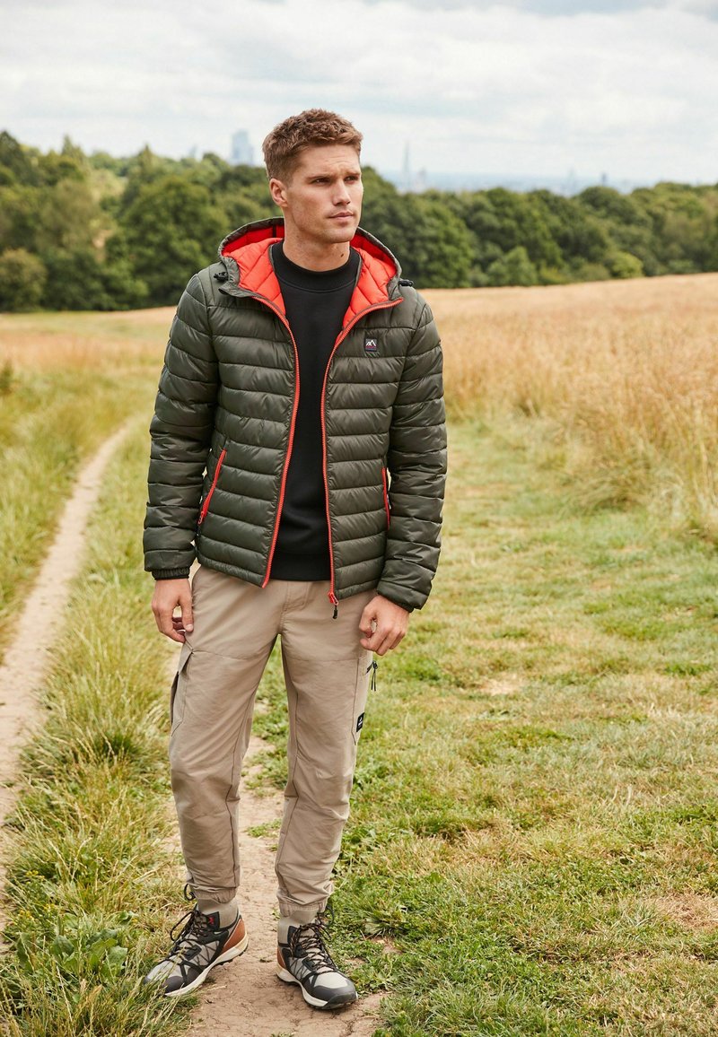 Next QUILTED Winter jacket khaki green orange/green Zalando.de