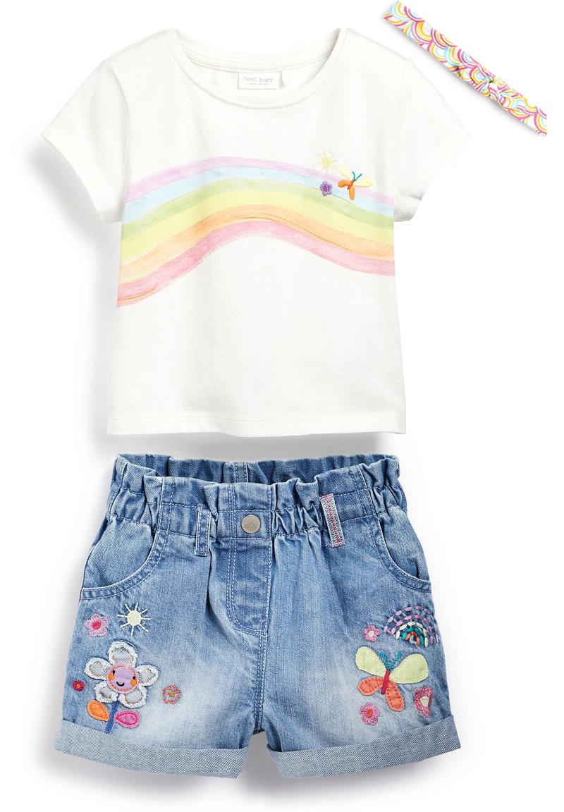 Kinder Jeggings | Next SET T-Shirt print blue/white/blau - JA22380 Kinder Jeggings | Next SET T-Shirt print blue/white/blau - JA22380