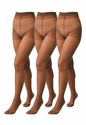 15 DENIER 3 PACK  - Punčocháče - coffee