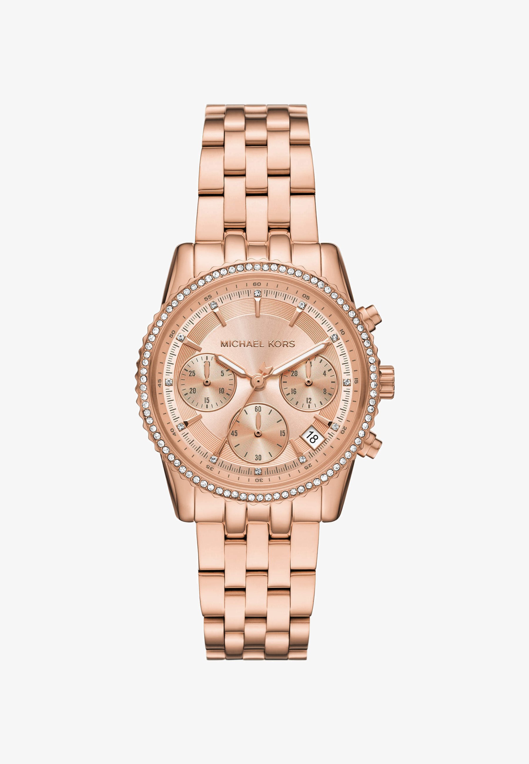 Michael Kors Uhr Damenuhr Rosegold Chronograph Chronograph Michael