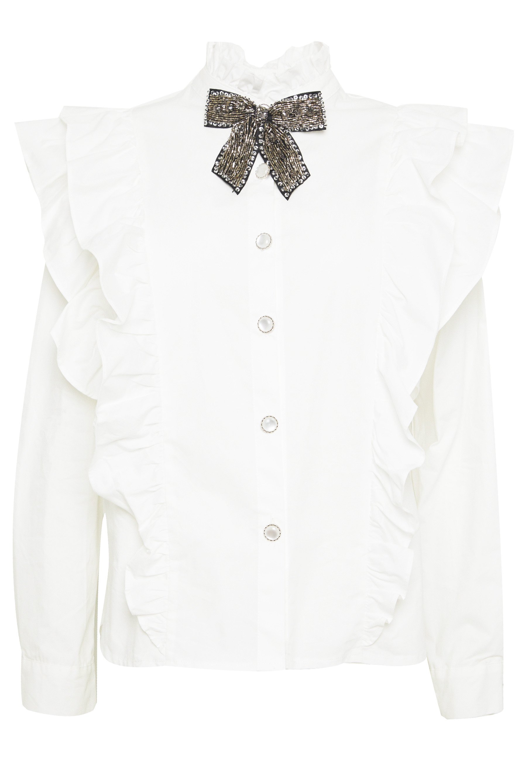Sister Jane MARY'S REIGN RUFFLE Skjorte ivory Zalando.no Sister Jane FOAL EMBROIDERED RETRO BLOUSE Skjorte ivory