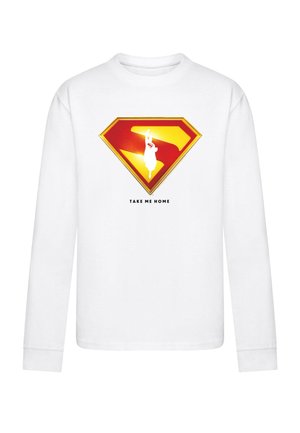 SUPERMAN LOGO TAKE ME HOME LONGSLEEVE - Long sleeved top - white