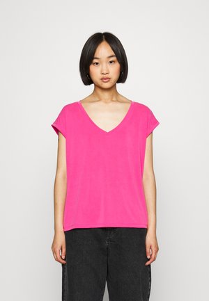 Vero Moda Petite VMFILLI V NECK - Basic póló - fuchsia purple
