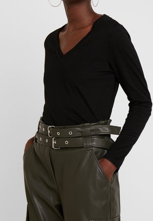 Top s dlouhým rukávem - black