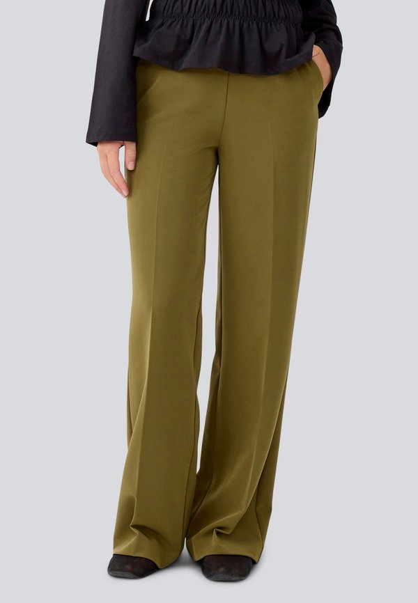 NELLI PANTS - Trousers - dark olive