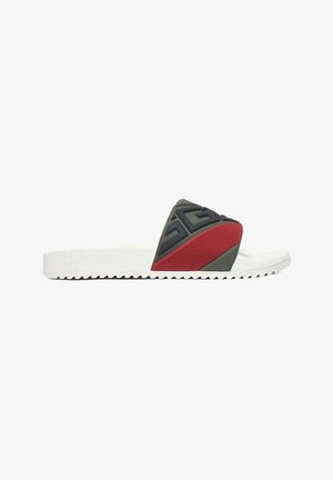 Guess, GUESS SANDALIAS LOGO ODENT WHITE - Pantolette flach - blanco rojo