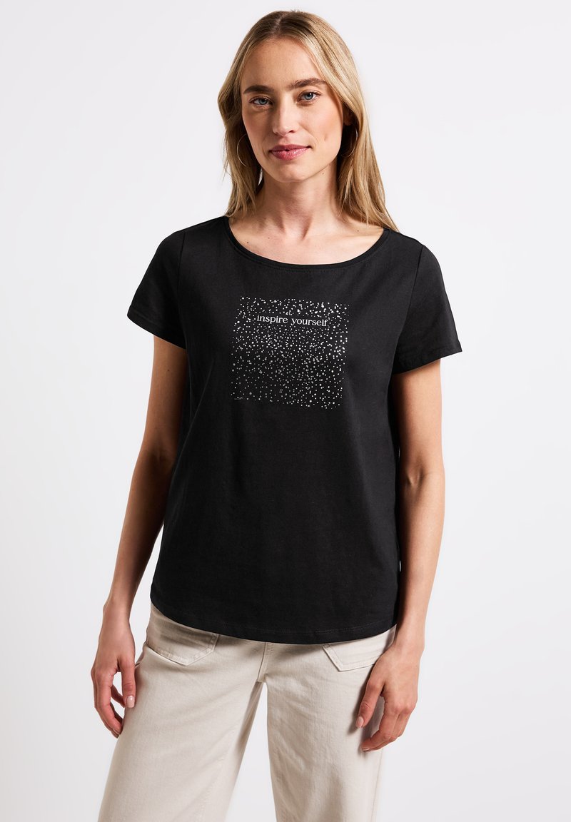 Street One - MIT FOLIEN-PRINT - Print T-shirt - schwarz, Enlarge