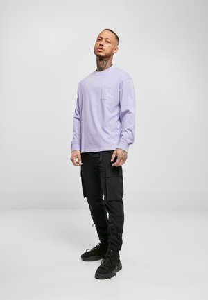 PIGMENT DYED POCKET LONGSLEEVE - Long sleeved top - lavender