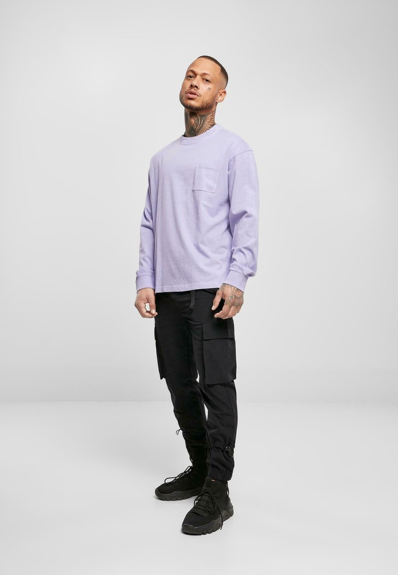 Urban Classics PIGMENT DYED POCKET LONGSLEEVE - Topper langermet - lavender