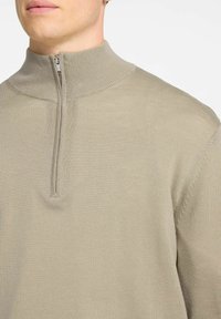 Selected Homme HALF-ZIP PULLOVER - Stickad tröja - kelp