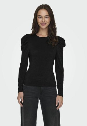 MIT LANGEN ÄRMELN GLITZER - Maglietta a manica lunga - black