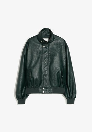 Bershka, Faux Leather - Blouson bomber - green