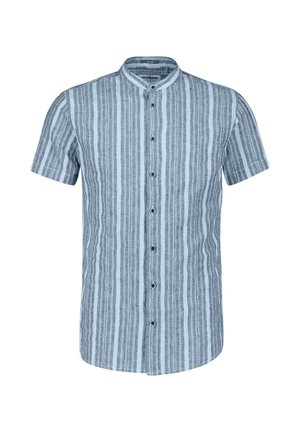 NO EXCESS, SHORT-SLEEVED STRIPED SHIRT - Overhemd - blue